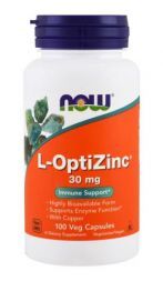 NOW L-OptiZinc + медь 30 mg (100 кап)