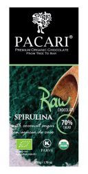 Органический живой шоколад Pacari Raw со спирулиной 70% (50 г)