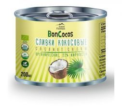 Сливки кокосовые органические 22% BONCOCOS (200 мл)