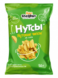 Безглютеновые чипсы «НУТСЫ» со вкусом лука и зелени, Don Shelldon (50 г)