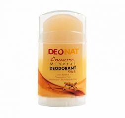 Дезодорант-Кристалл с Куркумой, стик желтый, вывинчивающийся (100 г), DeoNat