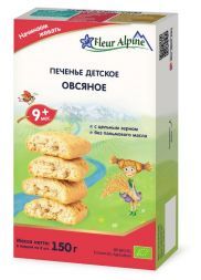 Печенье детское Органик &quot;Овсяное&quot; с 9 мес. Fleur Alpine (150 г)