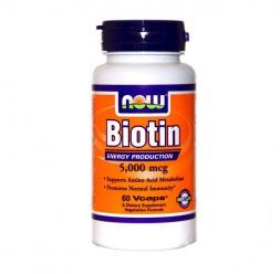 NOW Biotin 5000 мкг (60 кап)