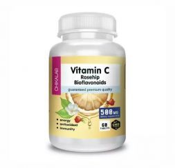 Vitamin C 500 мг + шиповник + биофлавоноиды Chikalab (60 кап)
